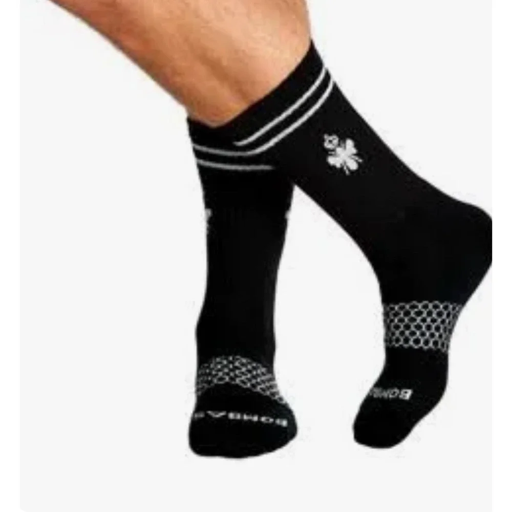 Bombas Men's Black XL‎ Socks Crew Performance Dress Socks 3 Pairs